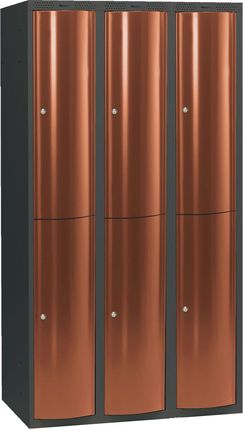 AJ Ekskluzywne szafy osobiste 3x2 schowki w pionie Kolor Drzwi: Miedziany metalizowany (1311252)