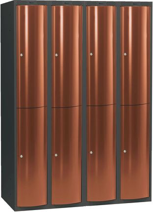 AJ Ekskluzywne szafy osobiste 4x2 schowki w pionie Kolor Drzwi: Miedziany metalizowany (1311652)