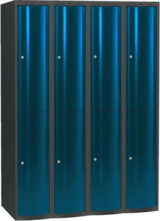 AJ Ekskluzywne szafy osobiste 4x2 schowki w pionie Kolor Drzwi: Niebieski metalizowany (1311657)