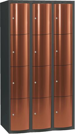 AJ Ekskluzywne szafy osobiste 3x4 schowkim Kolor Drzwi: Miedziany metalizowany (1311452)