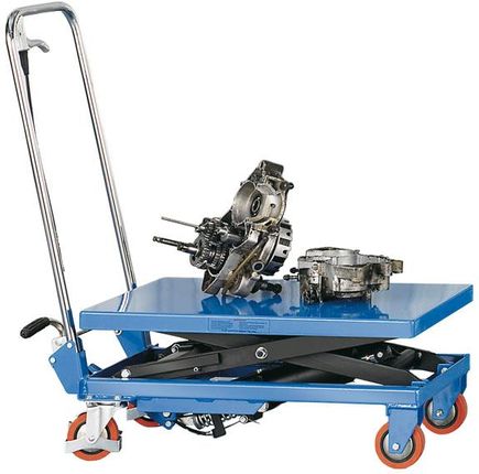 AJ Hydrauliczny wózek podnoszący. nośność: Obciążenie: 150 kg Wymiary platformy: 700 x450 mm (31022)