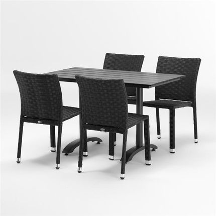 AJ Zestaw mebli zewnętrznych 4 krzesła + stół (131483)