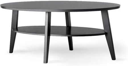 AJ Owalny stolik śr. 1200x700 mm .z praktyczną półką dolną. Czarny (350067)