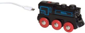 Brio Czarna lokomotywa z mini USB (33599)