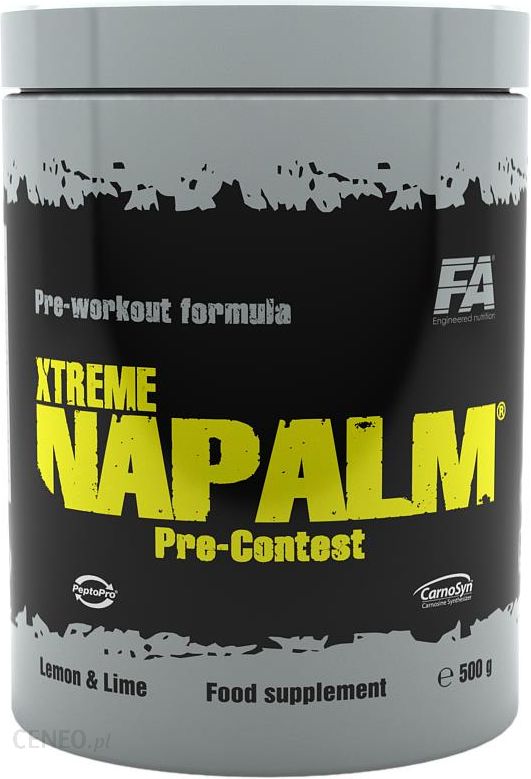 FA Nutrition Xtreme Napalm Booster Pre-Contest 500g Pre Workout Lemon Lime 