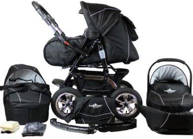 handwärmer kinderwagen dm KIND DER STADT Premium Lammfell-Handwärmer midnight black main image 1