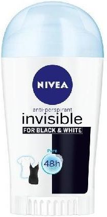 Nivea Invisible Black & White antyperspirant sztyft niebieski 40ml