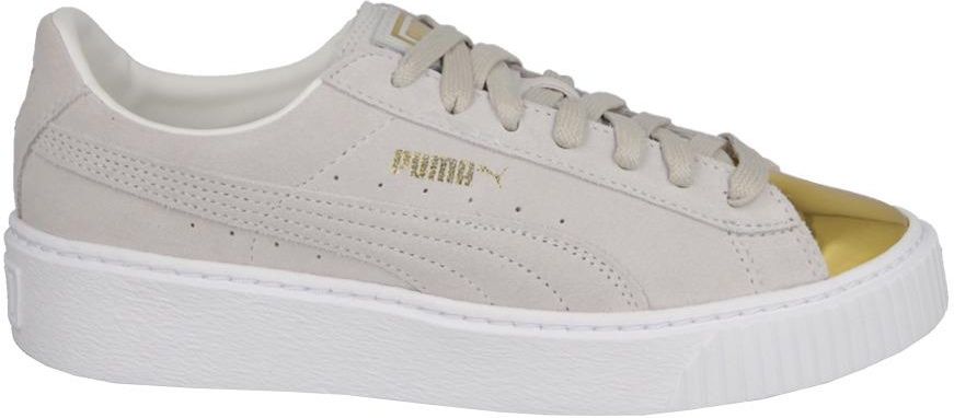 puma suede platform white