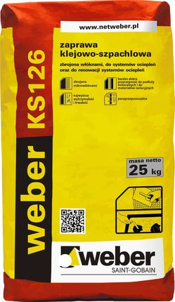 Weber KS126 zaprawa do klejenia styropianu i wełny 25kg