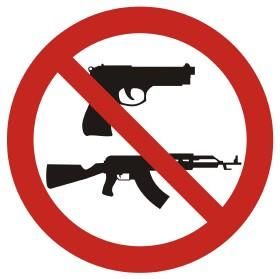 TopDesign GB013 B2 FN - Znak "Zakaz noszenia broni"