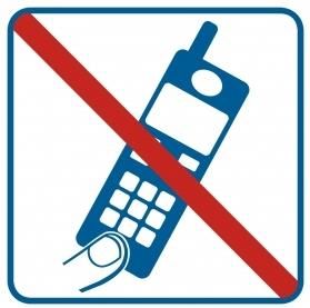 TopDesign RA510 B2 FN - Piktogram "Zakaz używania telefonów komórkowych"