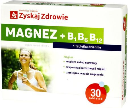 Zyskaj Zdrowie Magnez+B1 B6 B12 30 tabl.