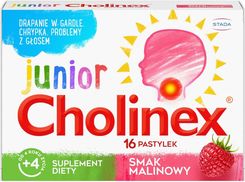 Cholinex Junior Malina 16 pastylek do ssania - ranking Środki przeciwbólowe 2024 