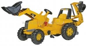 Rolly Toys Traktor Na Pedały Cat Rollyjunior Z Ładowaczem I Koparką Tylnią Rolly Toys 813001