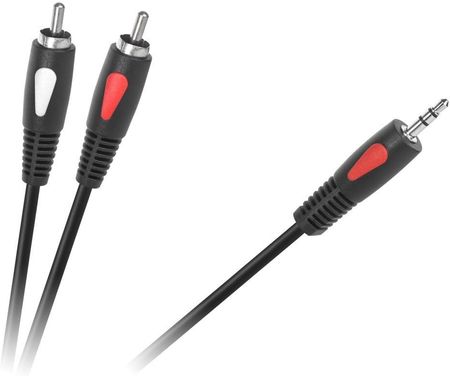 Cabletech Kabel wtyk jack 3.5-2RCA 1m (KPO400410)