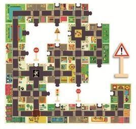 Djeco Puzzle Ulice W Mieście Ze Znakami Drogowymi (07161) - zdjęcie 2 Djeco Puzzle Ulice W Mieście Ze Znakami Drogowymi (07161)