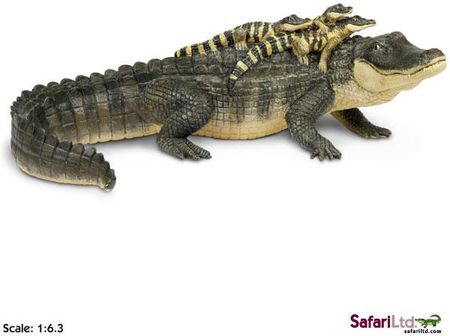 Safari Aligator Z Młodymi 30,5x19 cm Skala 1:6,3 (259629)