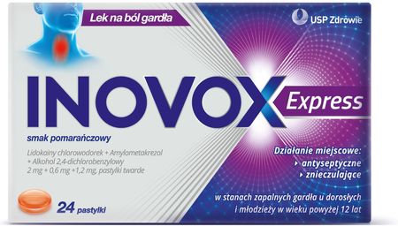 Inovox Express pomarańczowy 24 past. do ssania