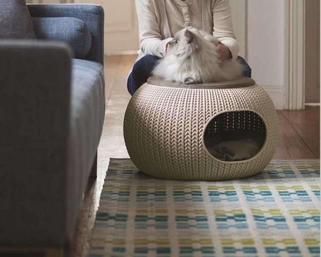 Curver Legowisko Knit Beżowy - zdjęcie 1 Curver Legowisko Knit Beżowy