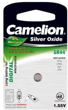 Camelion  1.55V (SR44)/G13/357, 1-pack, "no mercury" (14051044) 