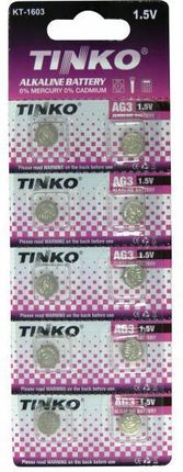 Tinko  , LR41, AG3, 1.5V 
