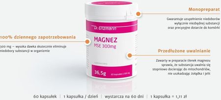Mito Pharma Magnez Mse Naturalny Mito-Pharma  36,5G 60 Kaps.