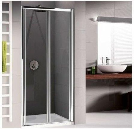 Novellini Drzwi prysznicowe harmonijkowe LUNES S 60 szkło przejrzyste profil biały LUNESS60-1D