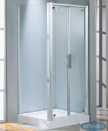 Novellini Drzwi prysznicowe składane LUNES B 102 szkło przejrzyste profil biały LUNESB102-1D