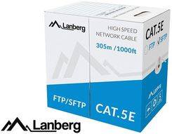 Zdjęcie Lanberg przewód instalacyjny cat 5e FTP DRUT 305m (LCF5-10CU-0305-S)  - Kępice
