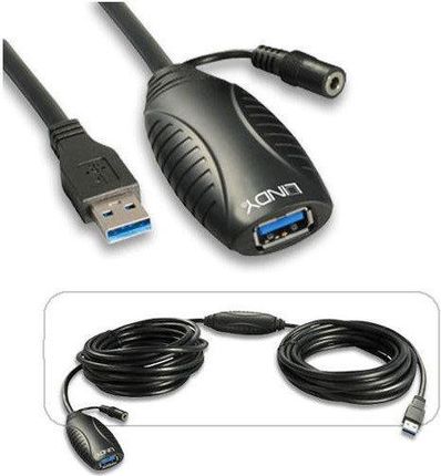 LINDY USB-A aktywny 10m Czarny (43156) 