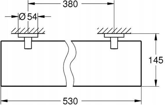 Grohe Essentials półka szklana 380 mm 40799001