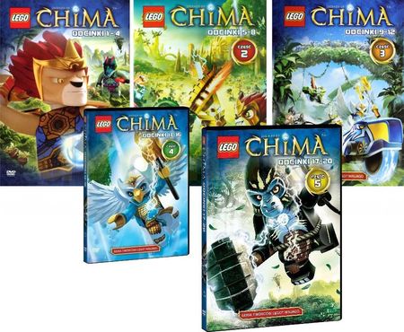 Lego Chima część 1+2+3+4+5 (odc. 1-20) Pakiet [5DVD]