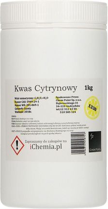 Chem Point Kwas Cytrynowy Kwasek Spożywczy Min 99,9% 1Kg 