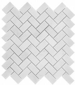 Dunin Black&White mozaika kamienna Eastern White Herringbone 48