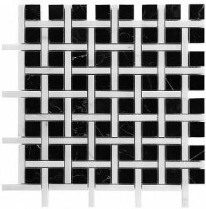 Dunin Black&White mozaika kamienna Pure Black BW02
