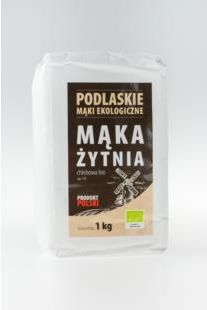 Podlaskie Mąki Ekologiczne Mąka Żytnia Chlebowa Typ 720 Bio 1kg