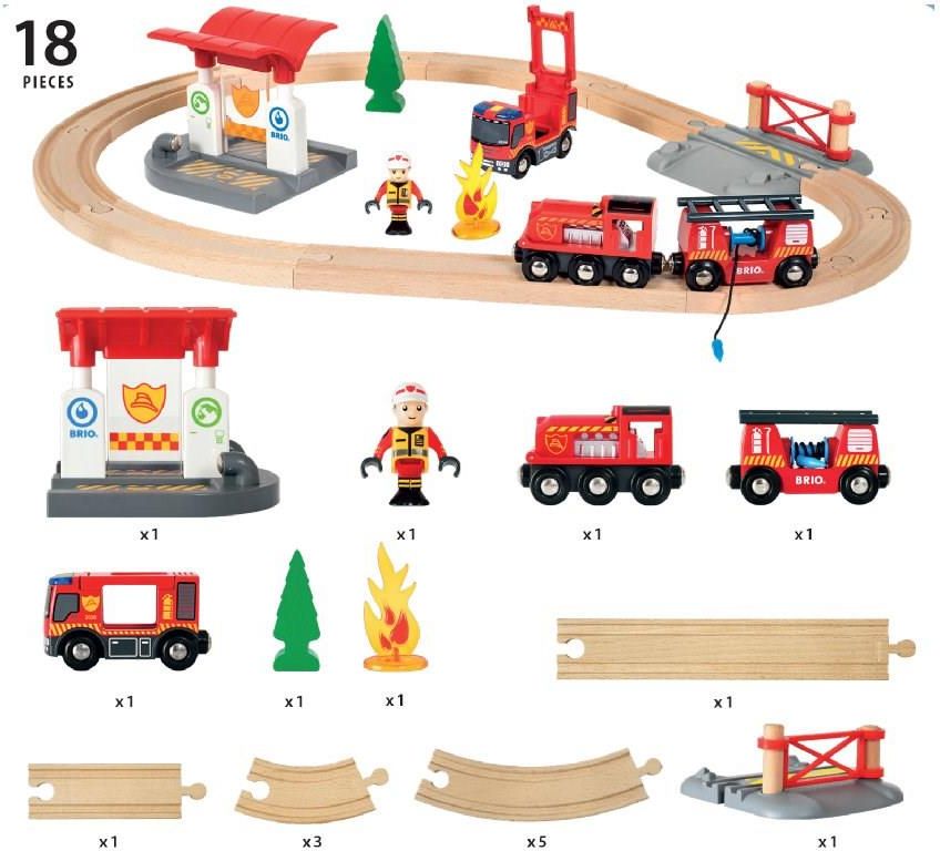 Brio Zestaw Z Kolejką Straży Pożarnej 33815 - zdjęcie 3 Brio Zestaw Z Kolejką Straży Pożarnej 33815