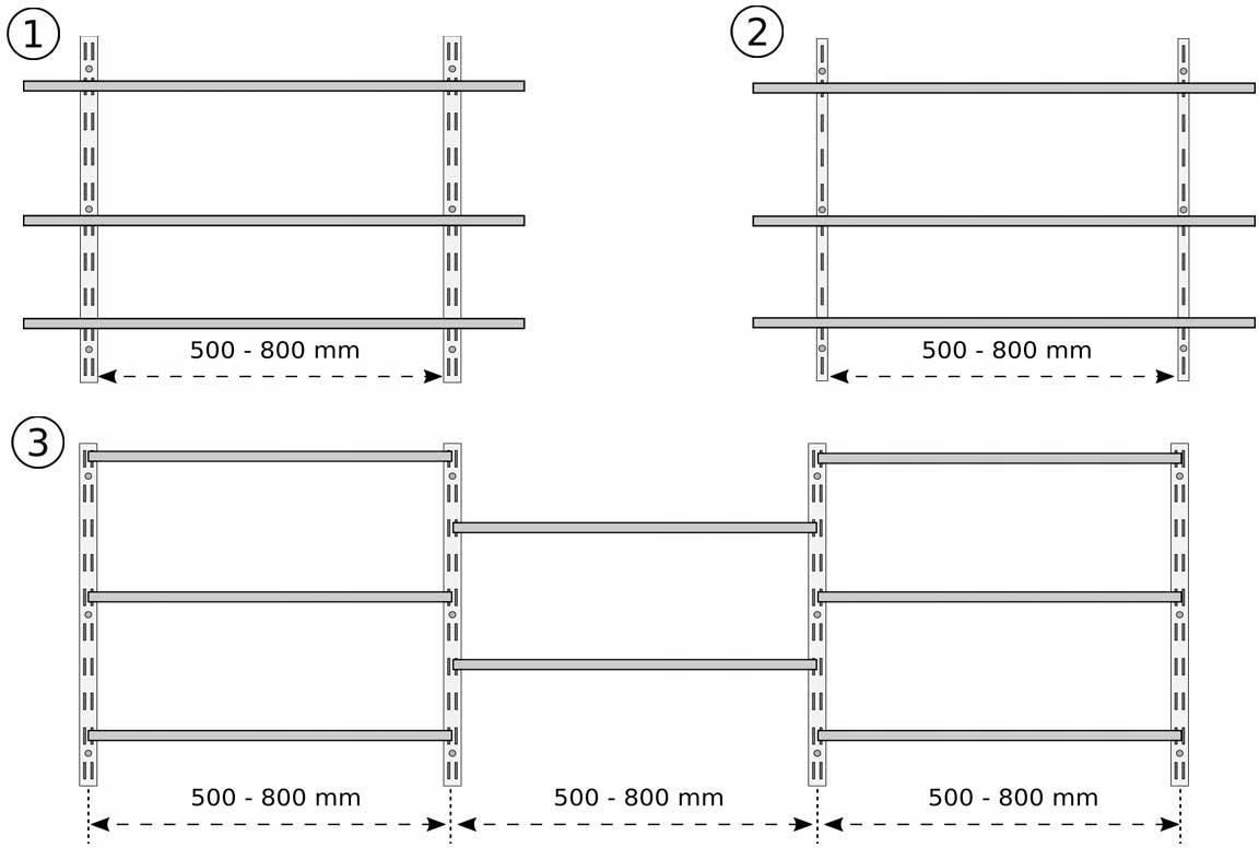 Element System Nośnik typu ANGLE komplet 2 szt. gł. 280 mm szary - zdjęcie 9 Element System Nośnik typu ANGLE komplet 2 szt. gł. 280 mm szary
