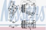 NISSENS Kompresor, klimatyzacja - 890128