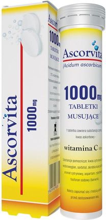 Ascorvita witamina C tabletki musujące 1g x 20 tab