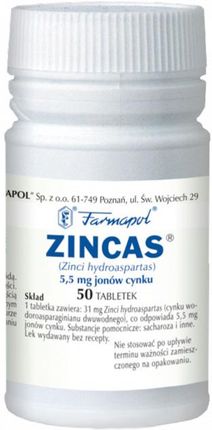 Zincas 30mg 50 tabletek