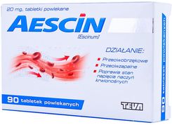 Aescin 20mg 90 tabletek - Serce i układ krążenia
