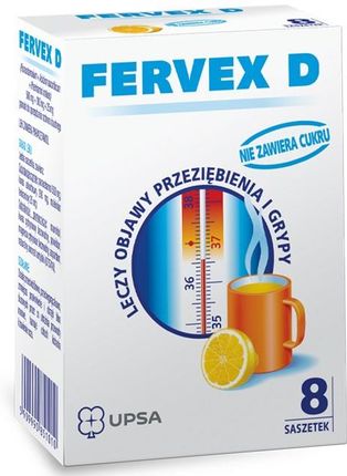 FERVEX D, granulat do sporządzania roztworu doustnego, 8 saszetek