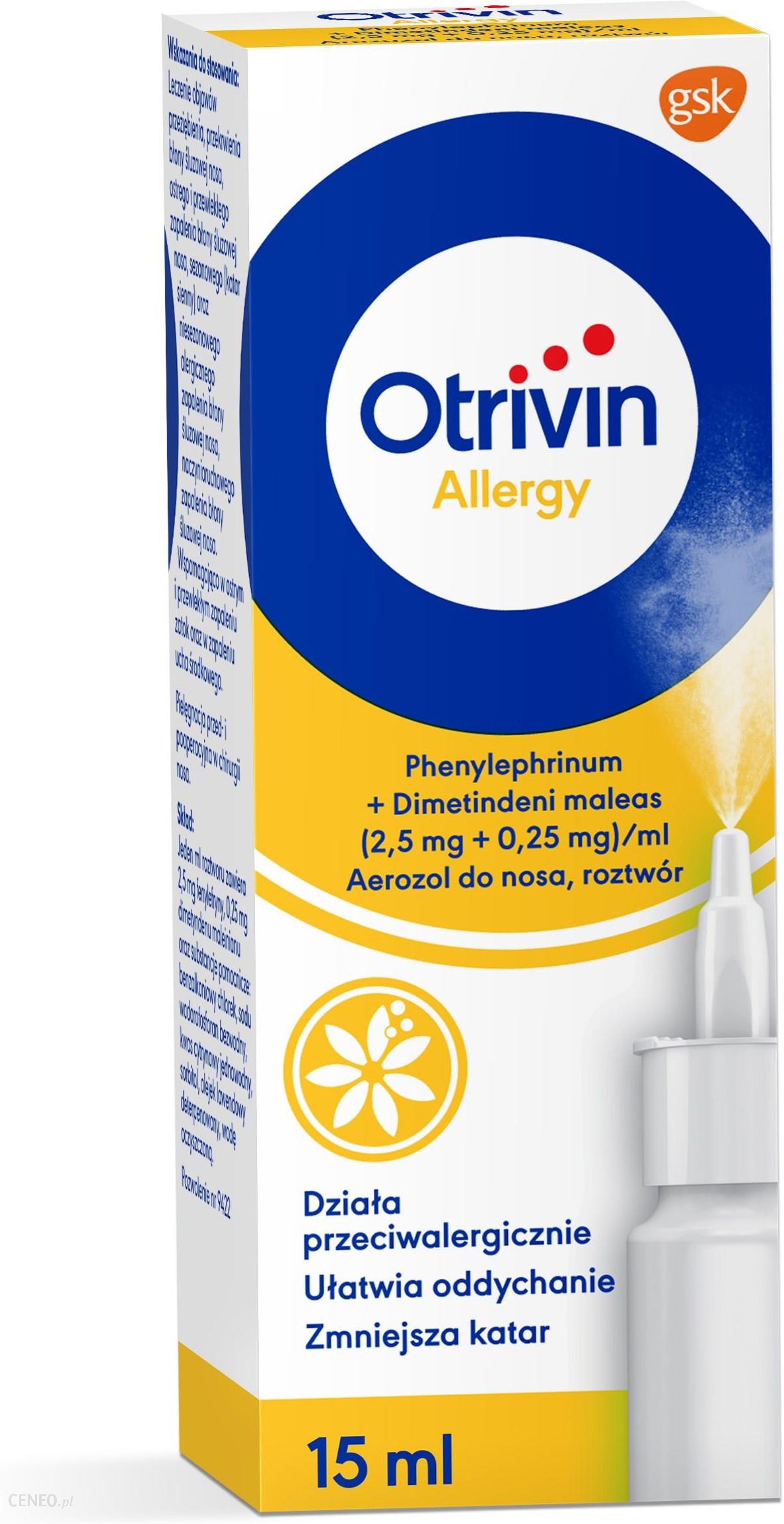 Otrivin Allergy Aerozol przeciw alergii 15ml