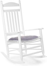 Childhome Krzesełko Bujane Lux Lakierowane Białe + Poduszka - zdjęcie 1