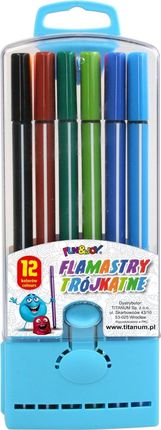 Fun & Joy Flamastry Trójkątne 12 Kolorów