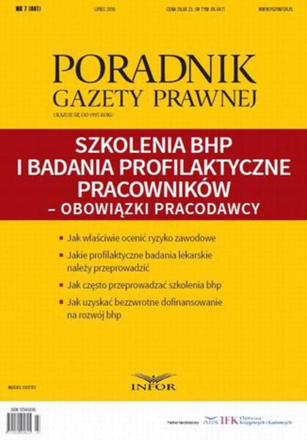 Szkolenia BHP I Badania Profilaktyczne Pracowników – Obowiązki ...