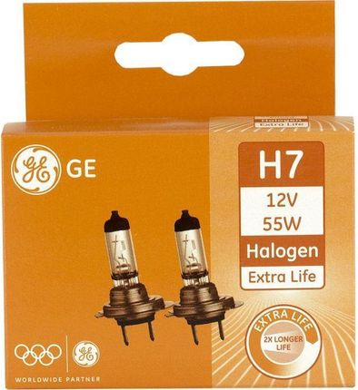 General Electric  halogenowe H7 12V 55W PX26D EXTRA LIFE