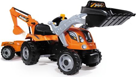 Smoby Traktor Pedały Max Przyczepka Koparka (710110)