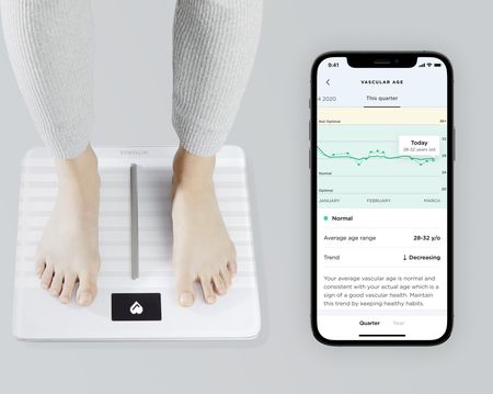 Withings スマート体重計 Body Cardio WBS04 ホワイト Amazon.co.jp: Withings Body Cardio フランス生まれのスマート